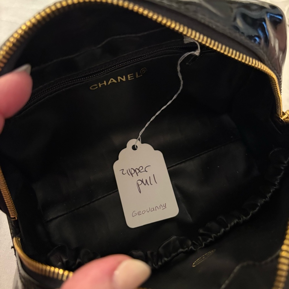 ❌SOLD!❌ CHANEL *As Is* Timeless Black Patent Leather Toiletries Case ULTRA RARE - Picture 17 of 17
